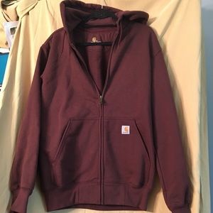 Small women’s brown Carhartt zip hoodie